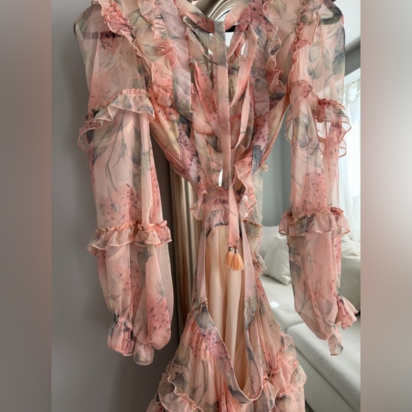 Floral Sheer Ruffle Dress - Picture 3 of 4